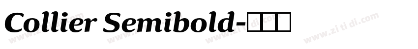 Collier Semibold字体转换